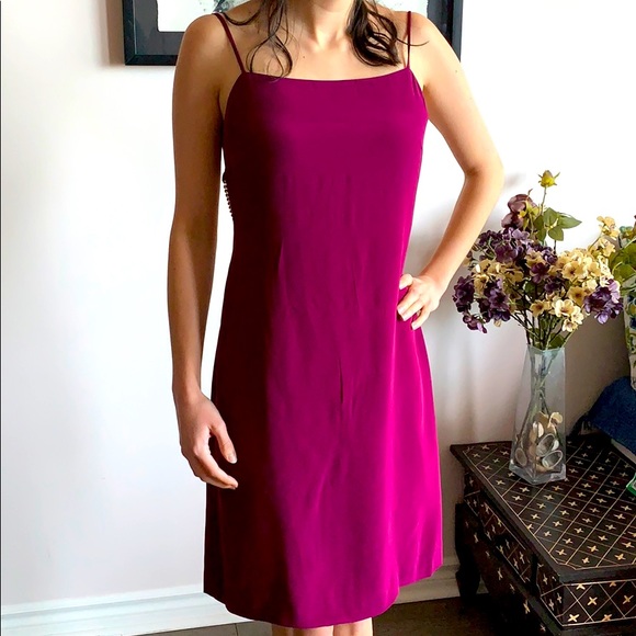 Lea Rome silk dress w Swarovski back-belt - Picture 1 of 10